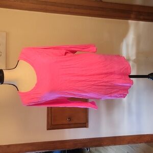 Torrid Pink Classic Fit 3/4 Sleeve Tee Size 1 (16/18)